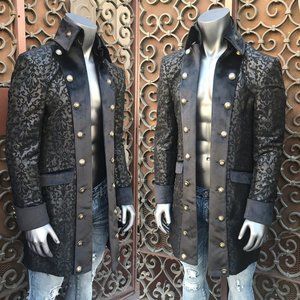 Men's Angelino Black Shiny Casual Prom | Tuxedo | Blazer